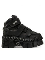 NEW ROCK Sneakersy M-WALL285-S3 Czarny. Czarne obuwie sportowe damskie NEW ROCK, ze skóry, bez zapięcia. Za 969.99 zł.
