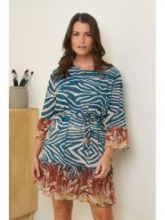 Curvy Lady Sukienka w kolorze niebieskim rozmiar: 40/42. Niebieskie sukienki damskie Curvy Lady, bez wzorów, z tkaniny, klasyczne, bez ramiączek. Za 96.83 zł.