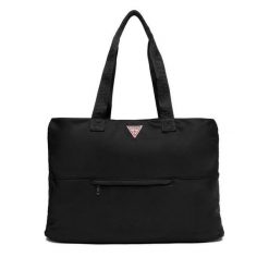 Torebka Guess Jeans. Czarne shopper bag Guess Jeans, z jeansu, bez dodatków. Za 249.99 zł.