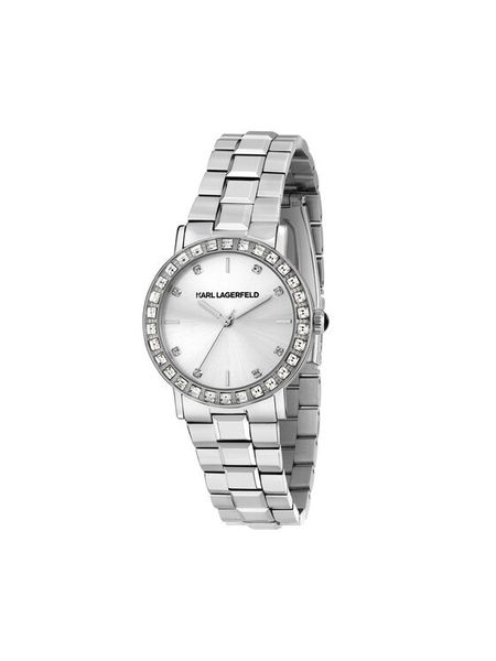 KARL LAGERFELD Zegarek R0553100511 Srebrny. Szare, analogowe zegarki damskie KARL LAGERFELD, srebrne. Za 1,049.00 zł.