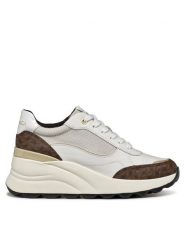 Geox Sneakersy D Spherica Ec13 D45WAA 085AS C1352 Biały. Białe obuwie sportowe damskie Geox, z materiału, bez zapięcia. Za 469.99 zł.