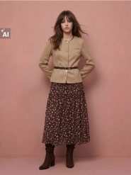 Żakiet slim fit z ozdobnymi guzikami i paskiem - beżowy. Brązowe marynarki i żakiety damskie Sinsay, l, bez wzorów. Za 79.99 zł.