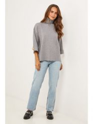 Soft Cashmere Golf w kolorze szarym rozmiar: 38/40. Szare golfy damskie Soft Cashmere, bez wzorów, bez ramiączek. Za 152.99 zł.