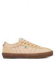 Lacoste Sneakersy 51CFA0027 Beżowy. Brązowe obuwie sportowe damskie Lacoste, z materiału, bez zapięcia. Za 348.99 zł.