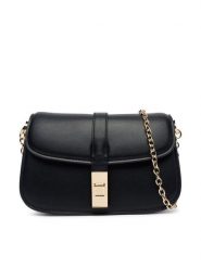 Tommy Hilfiger Torebka Th Heritage Chain Crossover AW0AW19319 Czarny. Czarne torebki wieczorowe damskie Tommy Hilfiger, bez wzorów, ze skóry, bez dodatków. Za 529.99 zł.