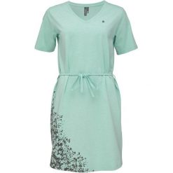 Elegancka letnia sukienka dla kobiet Loap Aurora - Komfort i styl. Zielone sukienki damskie ZSPORT, bez wzorów, biznesowe, bez ramiączek. Za 159.99 zł.