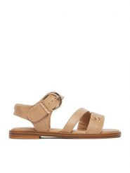 U.S. Polo Assn. Sandały EO-ADELA002K/6Y1 Beżowy. Brązowe sandały dziewczęce U.S. Polo Assn., ze skóry, bez obcasa, bez zapięcia. Za 169.99 zł.