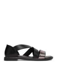 Lasocki Sandały CEO-RST-KATE-20 Czarny. Czarne sandały damskie Lasocki, bez wzorów, ze skóry, bez obcasa, na płaskiej podeszwie, bez zapięcia. Za 139.99 zł.