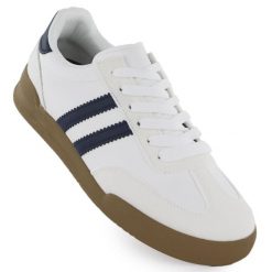 Półbuty sportowe damskie sneakersy białe 0724-6. Białe obuwie sportowe casual damskie marka niezdefiniowana, ze skóry ekologicznej. Za 89.99 zł.