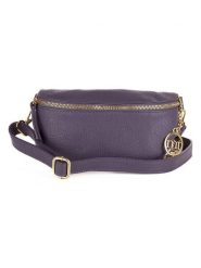 Mia Tomazzi Skórzana saszetka "Perugino" w kolorze fioletowym - 23 x 13 x 2 cm rozmiar: onesize. Różowe nerki i saszetki damskie Mia Tomazzi, bez wzorów, z materiału. Za 180.06 zł.