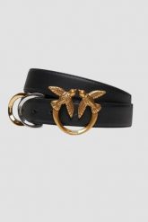 PINKO Czarny pasek damski Cobain Belt H3, Rozmiar S. Czarne paski damskie Pinko, bez wzorów. W wyprzedaży za 609.99 zł.