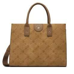 Torebka Beverly Hills Polo Club. Brązowe kuferki damskie Beverly Hills Polo Club, bez wzorów, bez dodatków. Za 229.99 zł.