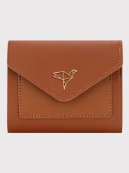 MORI Portfel w kolorze jasnobrązowym - 12 x 10 x 3 cm rozmiar: onesize. Brązowe portfele damskie MORI, bez wzorów, z materiału. Za 52.99 zł.