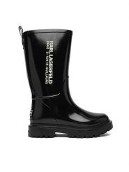 KARL LAGERFELD Kalosze KL47180S Czarny. Czarne kalosze damskie KARL LAGERFELD, bez wzorów, z syntetyku. Za 669.99 zł.