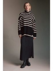 Cotton Candy Golf w kolorze czarno-kremowym rozmiar: M/L. Czarne golfy damskie Cotton Candy, l, bez wzorów, z bawełny, bez ramiączek. Za 257.31 zł.