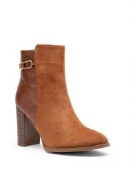 Foreverfolie Botki w kolorze jasnobrązowym rozmiar: 39. Brązowe botki damskie Foreverfolie, eleganckie, bez obcasa, bez zapięcia. Za 130.99 zł.