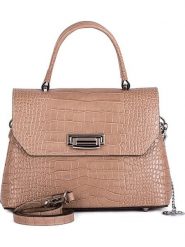 Mia Tomazzi Skórzana torebka "Tintoretto" w kolorze szarobrązowym - 28 x 20 x 12 cm rozmiar: onesize. Brązowe torebki klasyczne damskie Mia Tomazzi, z materiału, przez ramię, bez dodatków. Za 238.84 zł.