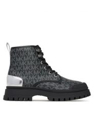 MICHAEL Michael Kors Trapery MK02734002 Czarny. Czarne kozaki dziewczęce MICHAEL Michael Kors, bez wzorów, ze skóry, bez obcasa, bez zapięcia. Za 489.99 zł.
