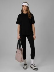 4F Legginsy dzianinowe damskie - czarne XXL. Czarne legginsy damskie 4F, l, bez wzorów, z bawełny. Za 99.99 zł.