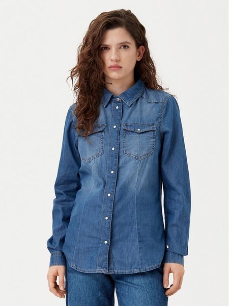 ONLY Koszula jeansowa Alexa 15315185 Niebieski Regular Fit. Niebieskie koszule damskie Only, xl, bez wzorów, z bawełny, bez kołnierzyka, bez ramiączek. Za 139.99 zł.