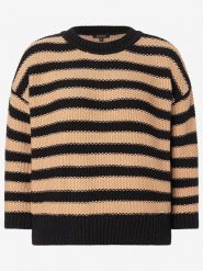 More & More Sweter w kolorze czarno-jasnobrązowym rozmiar: 38. Brązowe swetry klasyczne damskie More & More, bez kołnierzyka. Za 131.74 zł.