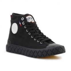Buty do chodzenia unisex Palladium Palla Ace Cvs Mid. Czarne obuwie sportowe damskie Palladium, z gumy, za kostkę, bez zapięcia, trekkingowe. Za 504.00 zł.
