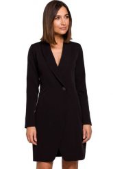 Elegancka sukienka marynarka biznesowa z kołnierzem do pracy czarna. Czarne marynarki i żakiety damskie Stylove, xxl, bez wzorów, biznesowe. Za 309.00 zł.