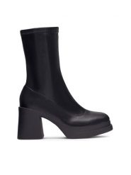 Jenny Fairy Botki ALESHIA LS5967-03 Czarny. Czarne botki damskie Jenny Fairy, z syntetyku, bez obcasa, na słupku, bez zapięcia. Za 143.99 zł.