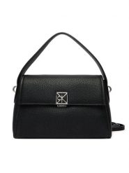 Calvin Klein Torebka Emblem Hw Pebble Shoulder Bag 25 LV04F3425G Czarny. Czarne torebki klasyczne damskie Calvin Klein, ze skóry, bez dodatków. Za 569.99 zł.