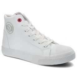 Białe Sneakersy Damskie Cross Jeans Modne Obuwie. Białe obuwie sportowe damskie Cross Jeans, na wiosnę, z futra, bez zapięcia. Za 109.00 zł.