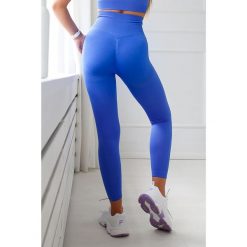 Legginsy bezszwowe push-up Squat. Niebieskie legginsy damskie 2SkIN, l, bez wzorów, z nylonu. Za 219.00 zł.