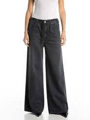 Replay Dżinsy - Wide Leg fit - w kolorze czarnym rozmiar: W33/L32. Czarne jeansy damskie Replay. Za 334.95 zł.