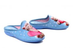 Sanital Flex Z33813X azulina, klapki damskie. Niebieskie klapki damskie Sanital-Flex, bez wzorów, bez obcasa, bez zapięcia. Za 138.90 zł.