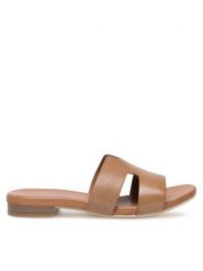 Sergio Bardi Klapki WB05-B1037-01SB Brązowy. Brązowe klapki damskie Sergio Bardi, bez wzorów, ze skóry, bez obcasa, bez zapięcia. Za 229.99 zł.