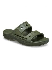 Crocs Klapki "Baya" w kolorze khaki rozmiar: 36/37. Brązowe klapki damskie Crocs, bez wzorów, z otwartym noskiem, bez obcasa, bez zapięcia. Za 79.03 zł.