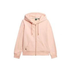 Damska bluza z kapturem zapinana na zamek Superdry Logo Essential. Czerwone bluzy damskie Superdry, bez wzorów, z kapturem. Za 316.75 zł.