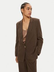 ViCOLO Marynarka TB1561 Brązowy Regular Fit. Brązowe marynarki i żakiety damskie ViCOLO, s, bez wzorów, z wiskozy. Za 389.99 zł.