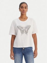 Fracomina T-Shirt FR26ST3046J401N5 Biały Regular Fit. Białe t-shirty damskie Fracomina, s, bez wzorów, z bawełny, bez kołnierzyka. Za 229.99 zł.