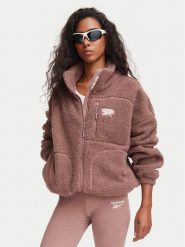 Reebok Kurtka przejściowa RCC00131 Brązowy Regular Fit. Brązowe kurtki damskie Reebok, xs, bez wzorów, z polaru, bez kaptura. Za 299.99 zł.