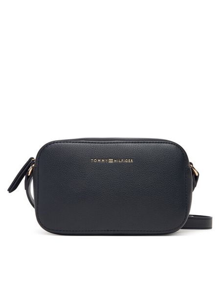 Tommy Hilfiger Torebka Th Logo Camera Bag AW0AW18115 Granatowy. Niebieskie listonoszki damskie Tommy Hilfiger, bez wzorów, ze skóry, bez dodatków. Za 409.99 zł.