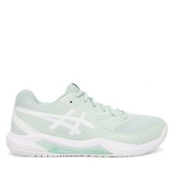 Buty do tenisa Asics. Zielone obuwie sportowe damskie Asics, tenisowe. Za 289.99 zł.