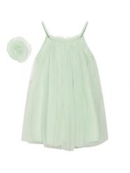 Coccodrillo Sukienka elegancka WC5128302EJG Zielony Regular Fit. Zielone sukienki dziewczęce COCCODRILLO, bez wzorów, z syntetyku, bez ramiączek. Za 69.90 zł.