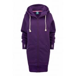 Bluza sportowa rozpinana z kapturem damska DEEP TRIP Luzak. Fioletowe bluzy damskie DEEP TRIP, l, bez wzorów, z bawełny, z kapturem. Za 389.00 zł.