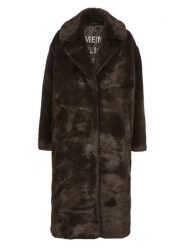 Herrlicher Płaszcz pluszowy w kolorze ciemnobrązowym rozmiar: XL. Brązowe płaszcze damskie Herrlicher, xl, bez wzorów, bez kaptura. Za 382.99 zł.