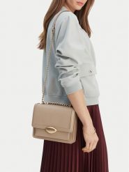 GINO ROSSI Torebka EO-KY129 Beżowy. Brązowe torebki wieczorowe damskie Gino Rossi, bez wzorów, z materiału, bez dodatków. Za 299.99 zł.