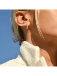 DIAMOND & CO Złote kolczyki-kreole "Créole Maya" z diamentami rozmiar: onesize. Żółte kolczyki damskie Diamond & Co, z diamentem, złote. Za 1,205.15 zł.