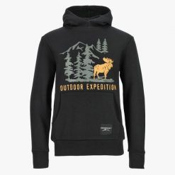 Bluza z kapturem Junior Swedemount Forest Hood Junior. Czarne bluzy damskie SWEDEMOUNT, bez wzorów, z bawełny, z kapturem. Za 169.99 zł.