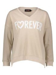 Miss goodlife Bluza "Forever" w kolorze beżowym rozmiar: XS. Brązowe bluzy damskie miss goodlife, xs, bez wzorów, z bawełny, bez kaptura. Za 141.19 zł.