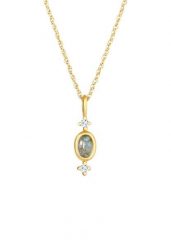 Elli PREMIUM Damski wisior twisted z labradorytem Topaz w kolorze srebrnym 925 szt. Naszyjniki 1 ct. Szare naszyjniki damskie Elli PREMIUM, z labradorytem, pozłacane. Za 293.99 zł.