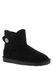 ISLAND BOOT Botki zimowe "Catalina" w kolorze czarnym rozmiar: 38. Czarne botki damskie Island Boot, na zimę, z materiału, bez obcasa, bez zapięcia. Za 114.44 zł.